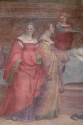 Damas de compañía, del Nacimiento de la Virgen (detalle)
